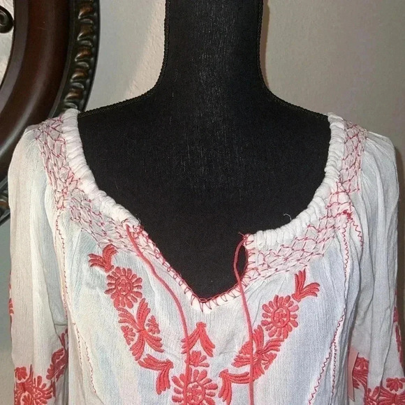 Free People Women’s Rolling Stone Peasant Top XSmall - Picture 6 of 16
